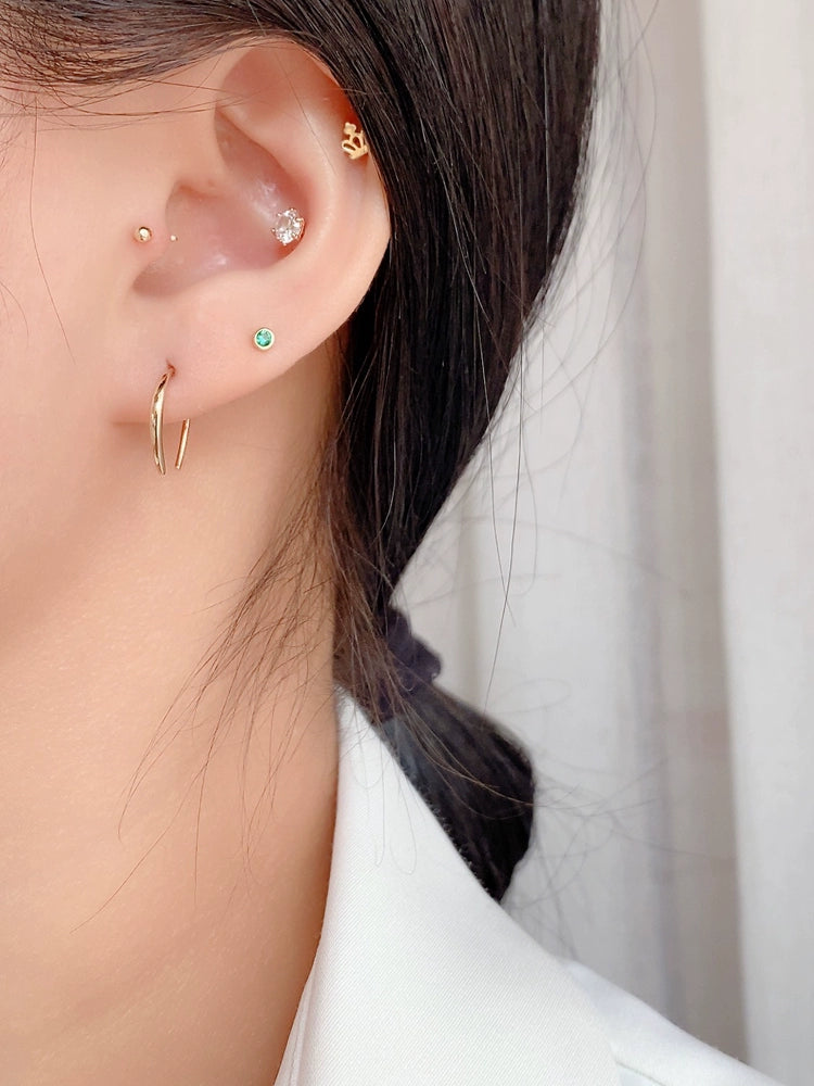 Open Curve Ear Hook Earrings