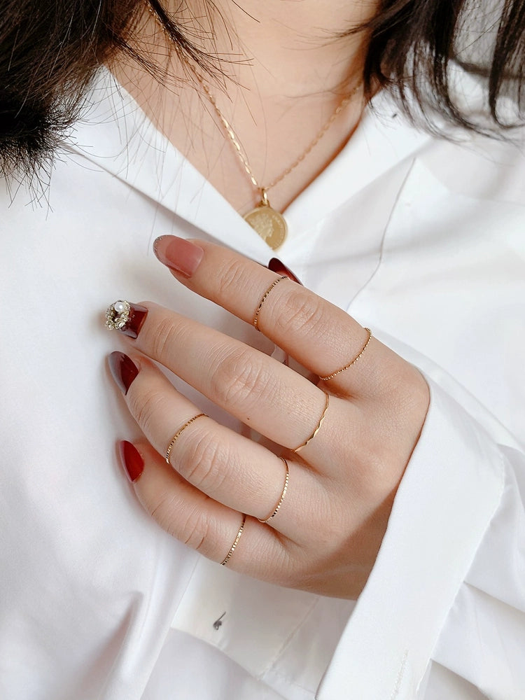 Slim Rigid Stackable Ring