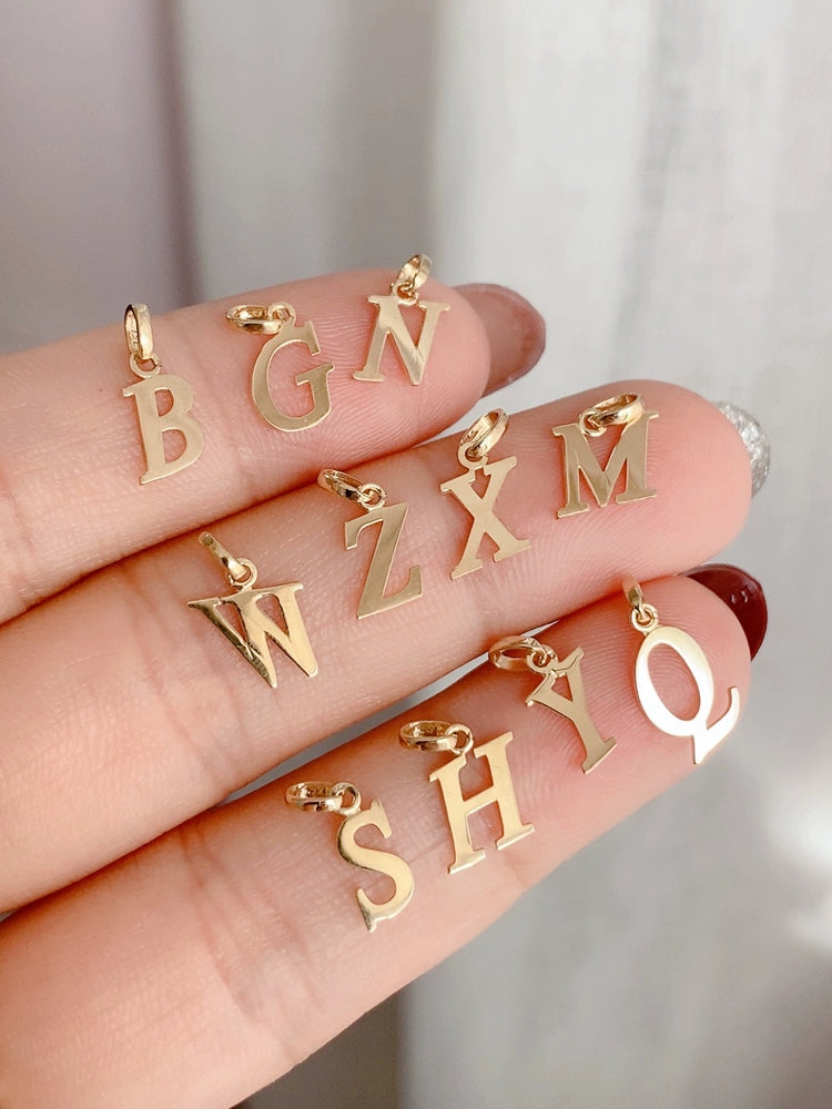 Italic Alphabet Charm Pendant