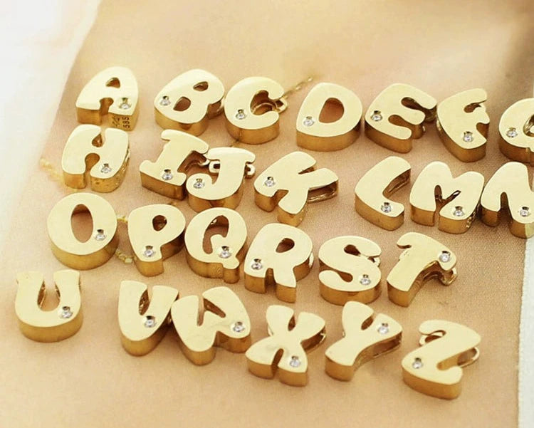 Chunky Alphabet Charm Pendant