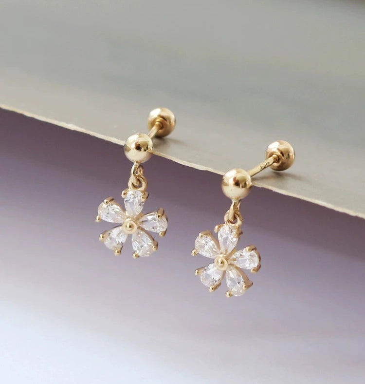 Daisy Drop Stud Earrings