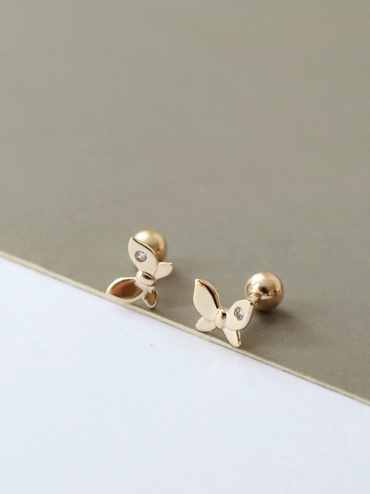 Hairbow Butterfly Stud Earrings