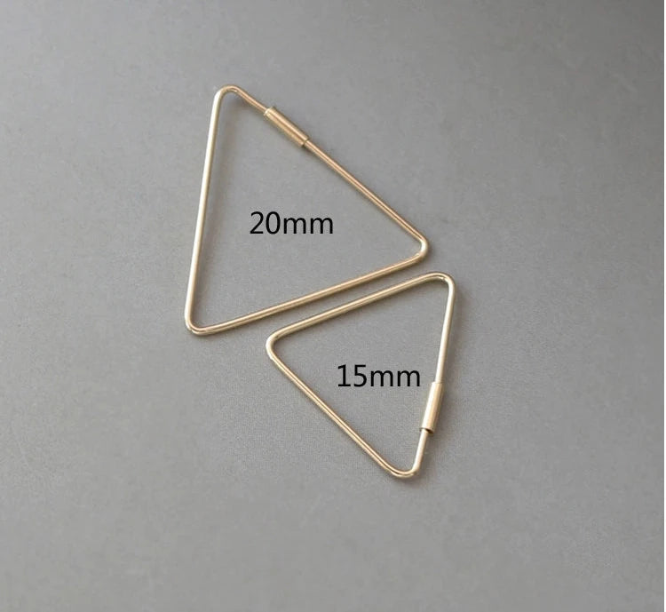 Fine Triangle Hoop Earrings