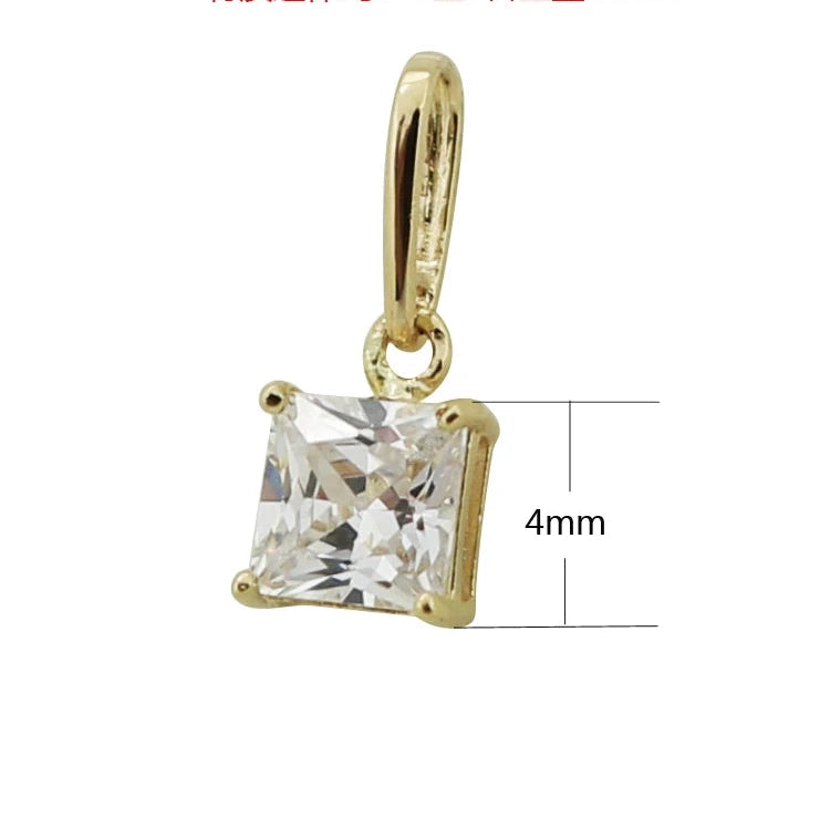 Hanging Moissanite Charm Necklace