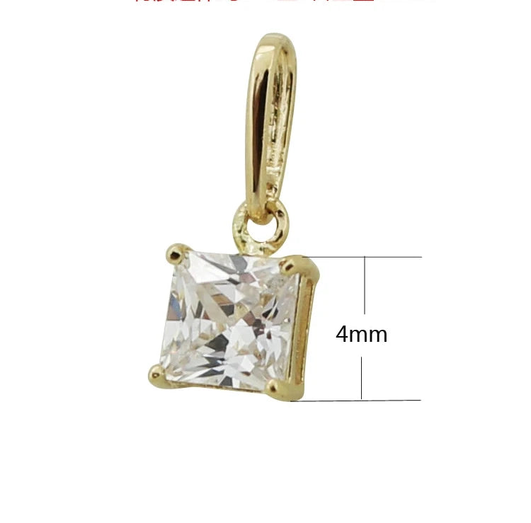 Hanging Moissanite Charm Pendant