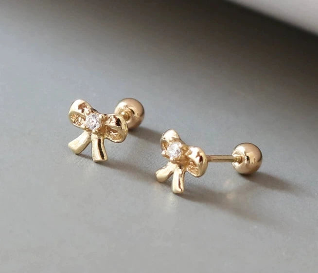 Sweet Bow Stud Earrings