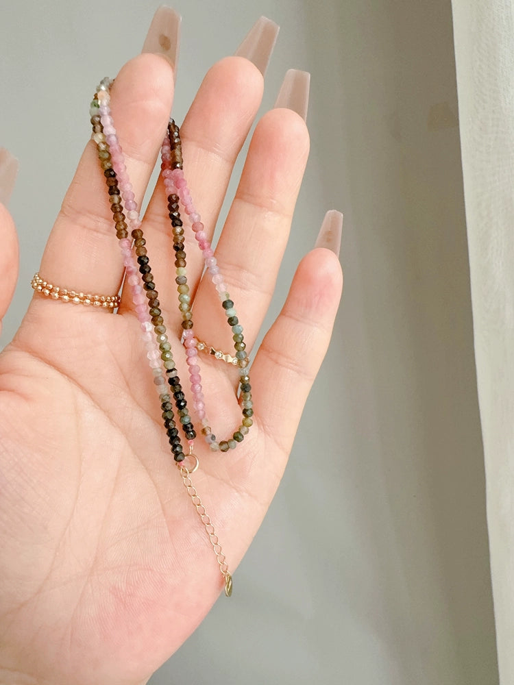 Tourmaline Crystal Beads Necklace