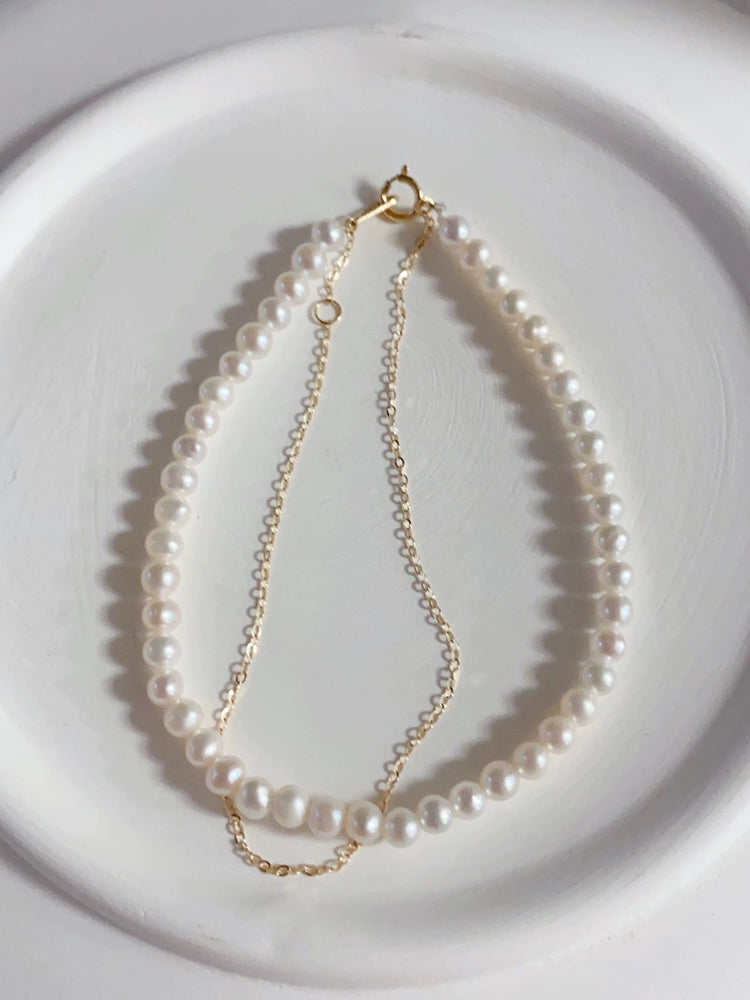 Pearl & Chain Duo Bracelet