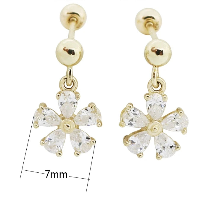 Daisy Drop Stud Earrings