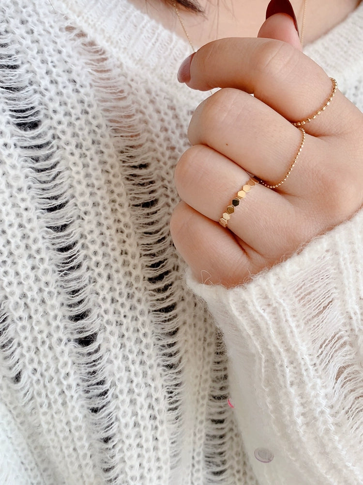 Hex Tiled Stackable Ring