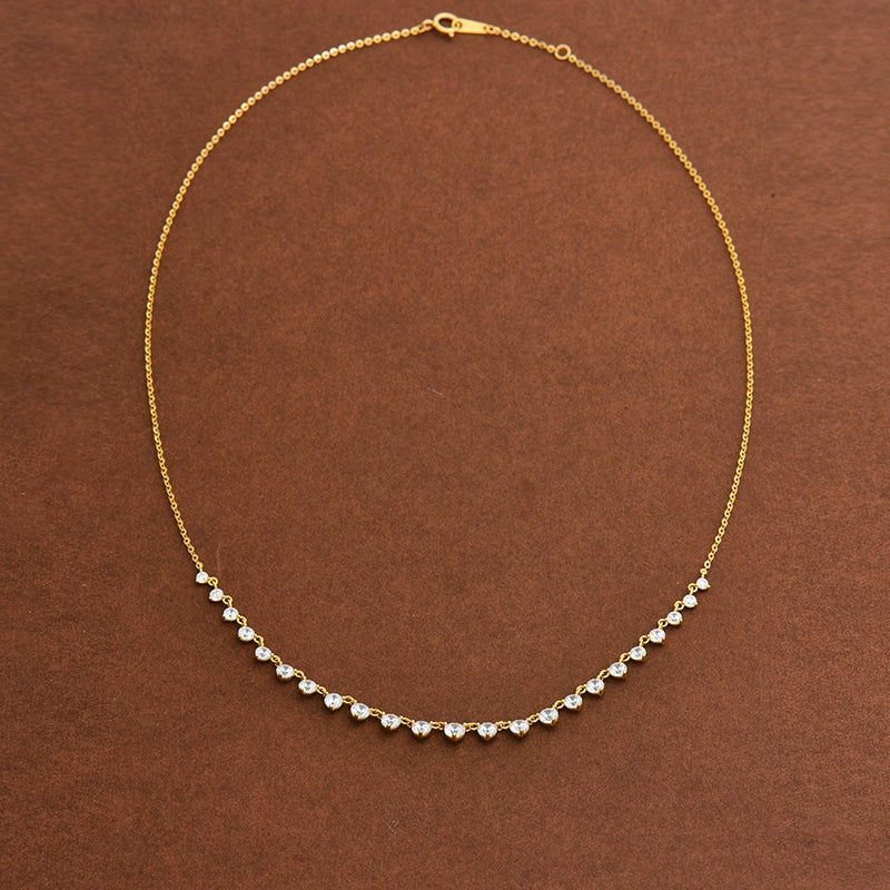 Semi Tennis Moissanite Necklace