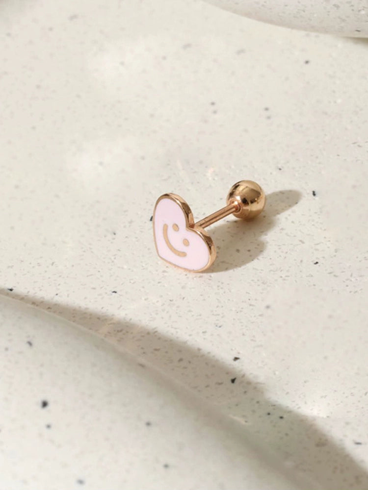 Happy Heart Stud Earrings