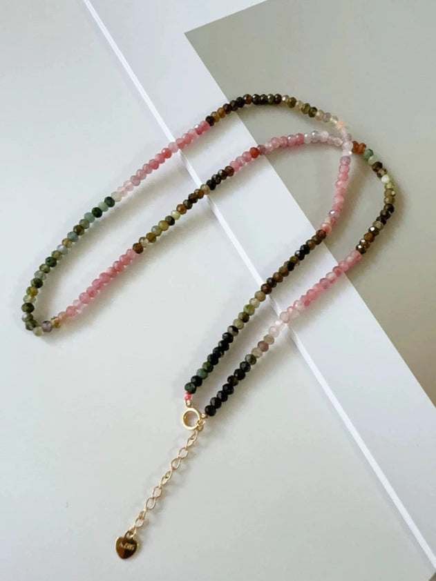 Tourmaline Crystal Beads Necklace