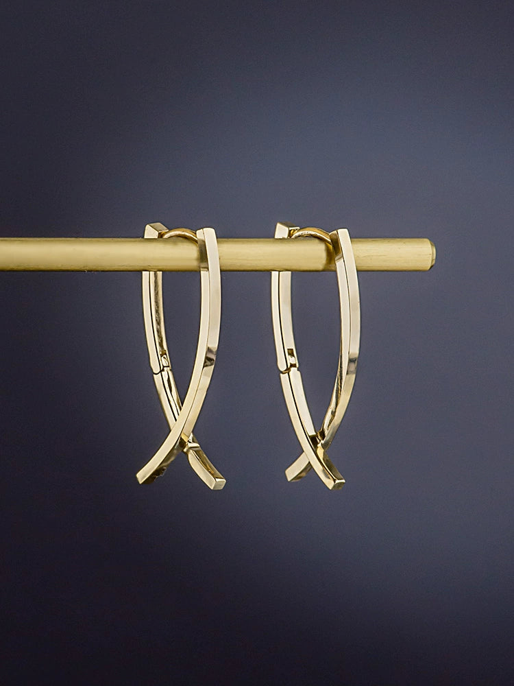 Cross Arch Hoop Earrings