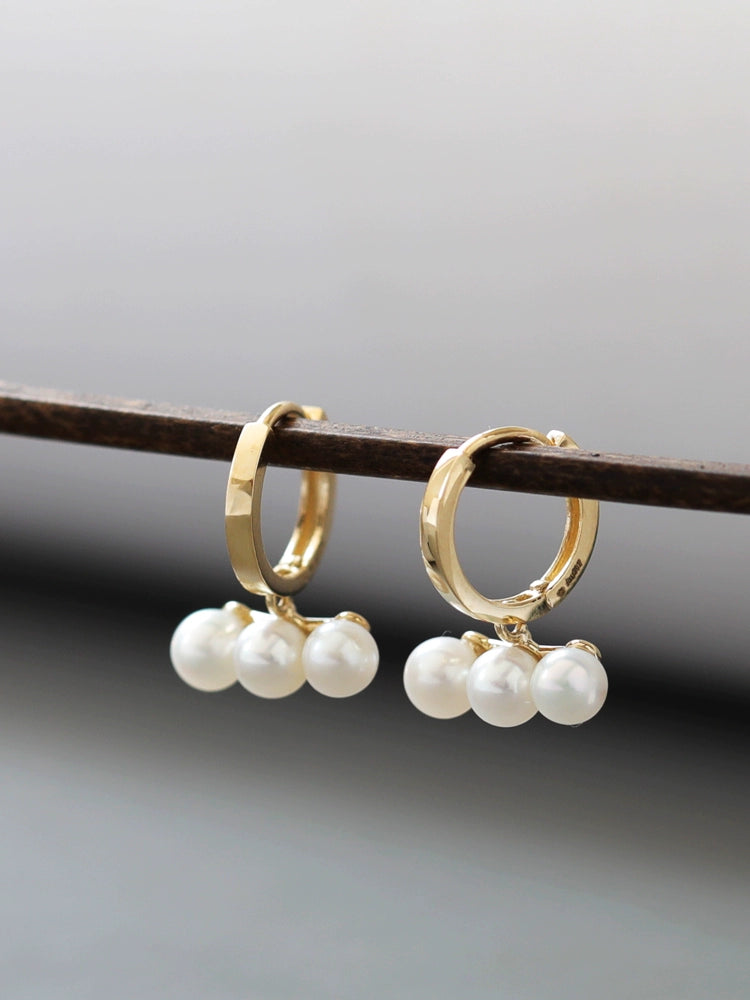 Pearl Lane Huggie Hoops