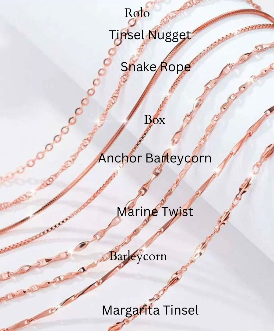 Fine Anchor Barleycorn Chain Necklace