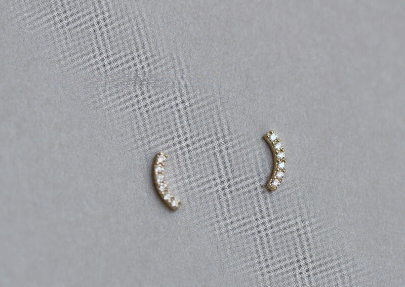 Curve Arc Stud Earrings