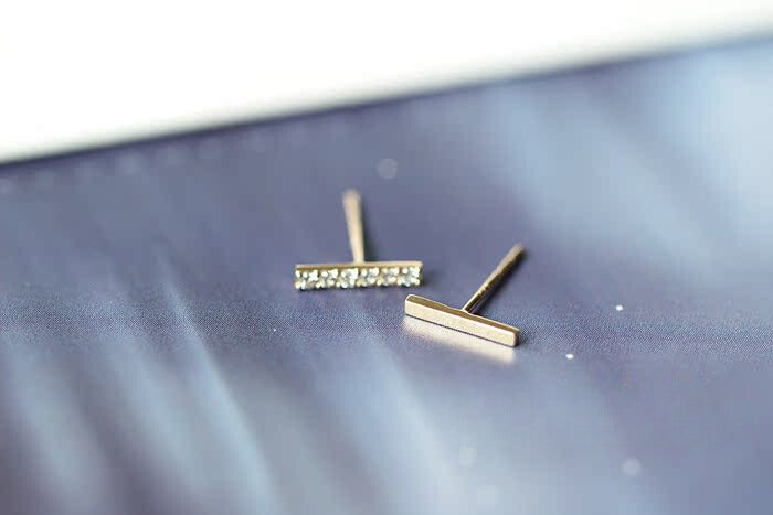 Asymmetric Wand Stud Earrings