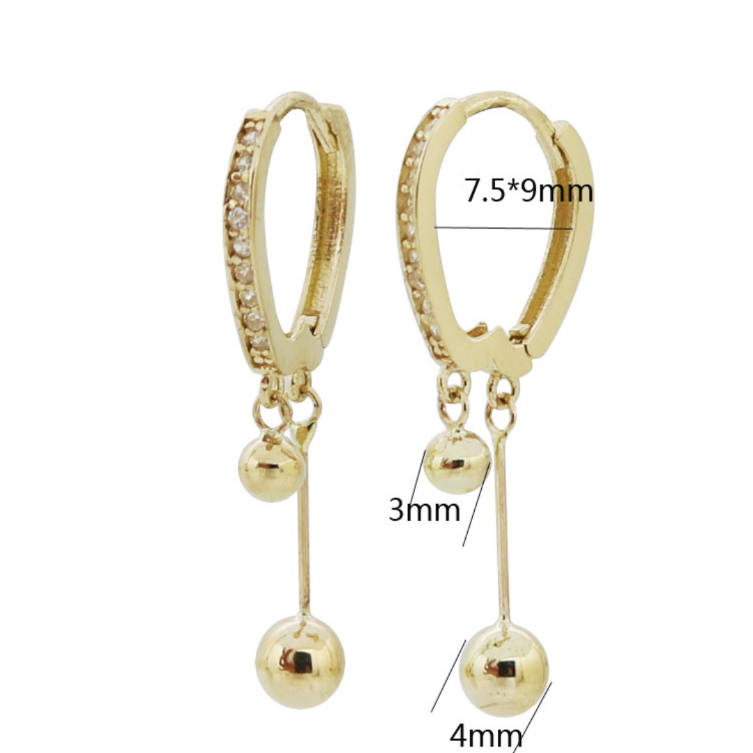 Twin Bell Hoop Earrings