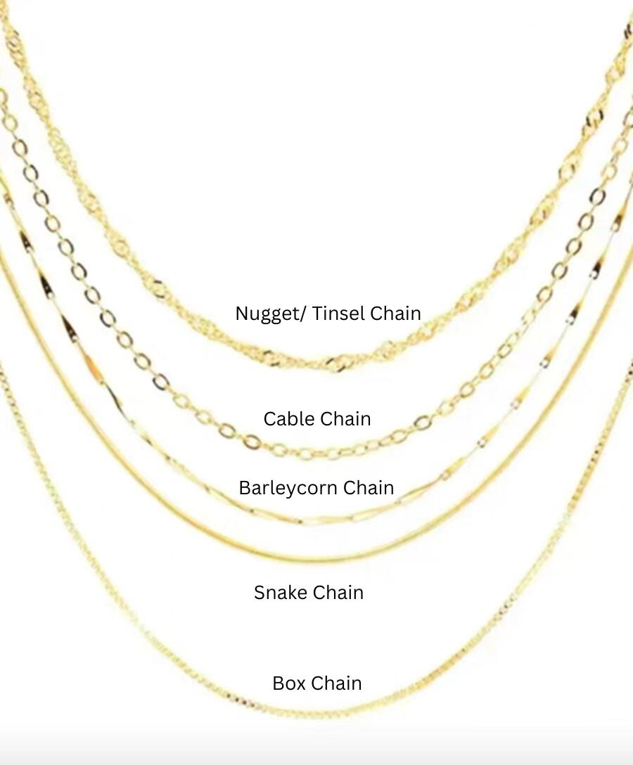 Fine Tinsel Nugget Chain Necklace