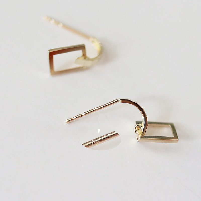 Block Frame Stud Earrings