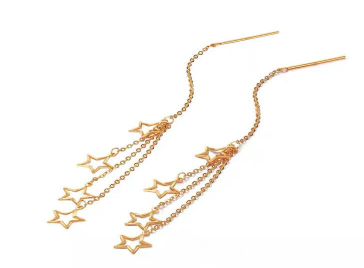 Super Stars Tassel Chain Earrings