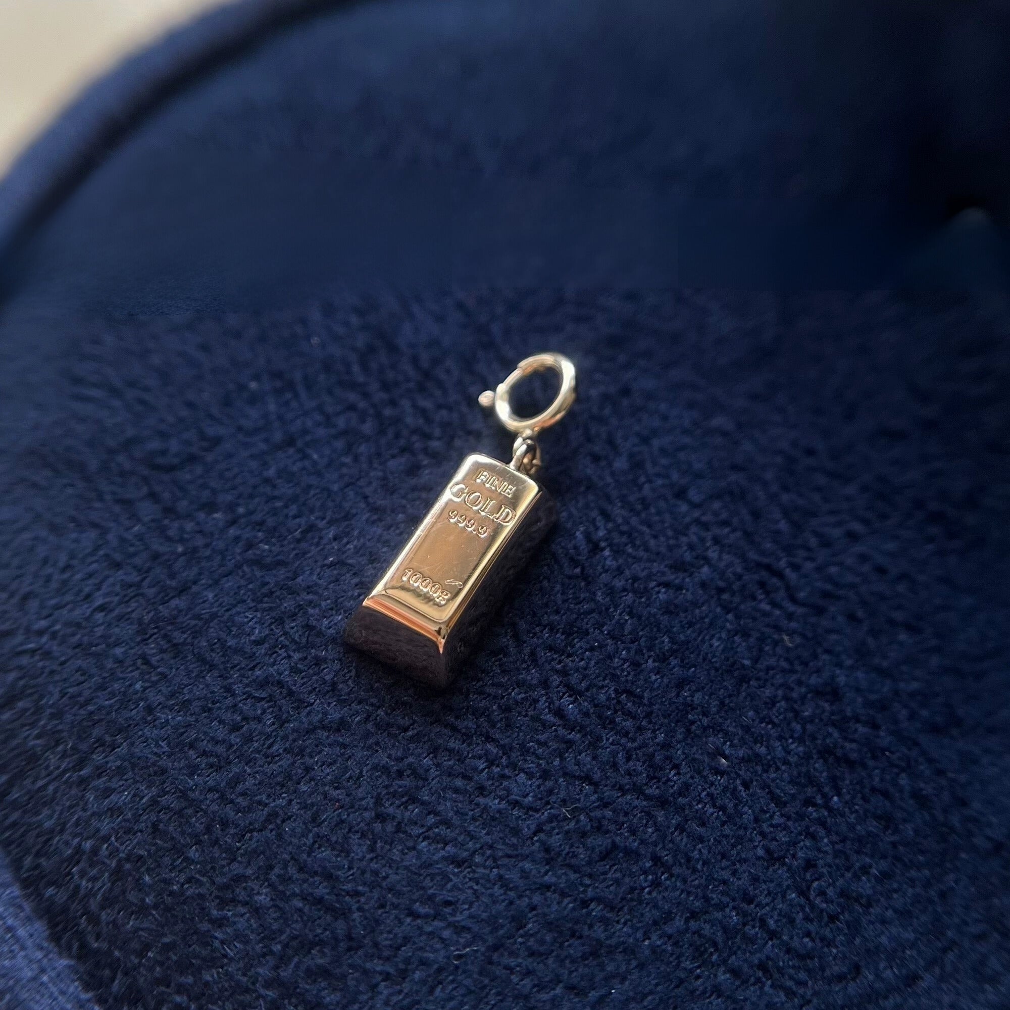 Detachable Gold Bar Charm Pendant