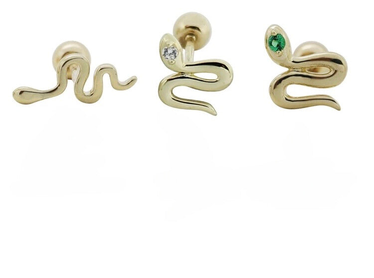 Wavy Snake Stud Earrings