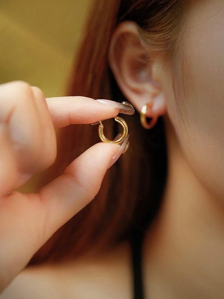 Rolo Round Hoop Earrings