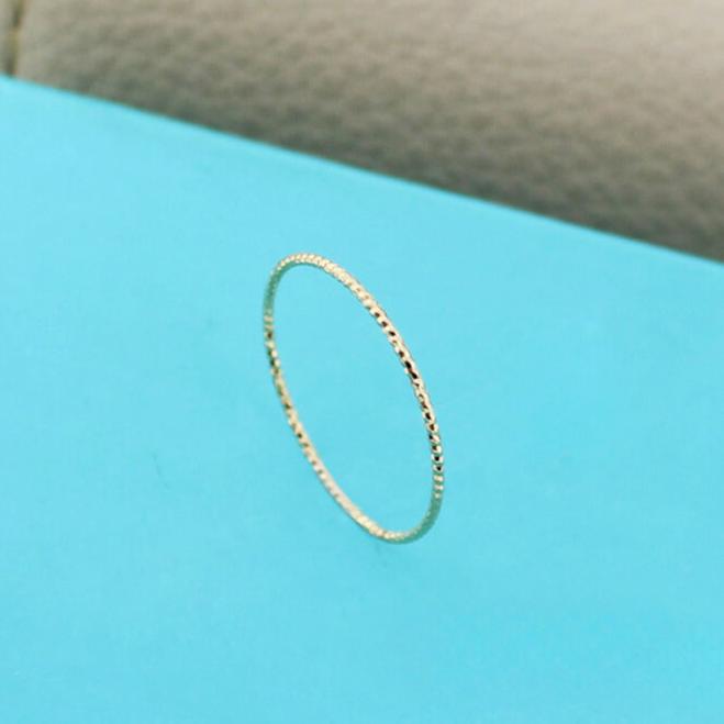 Slim Dimpled Stackable Ring