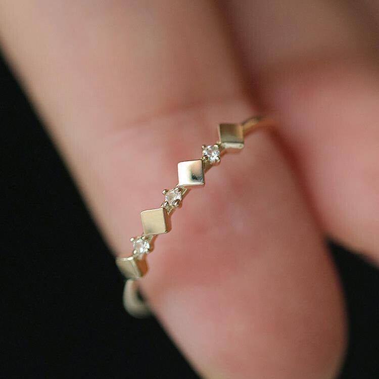 French Rhombus Stackable Ring