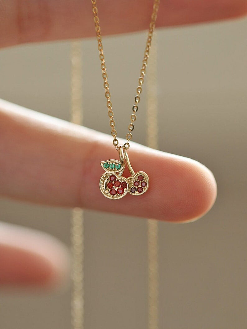 Cherry Baby Charm Necklace