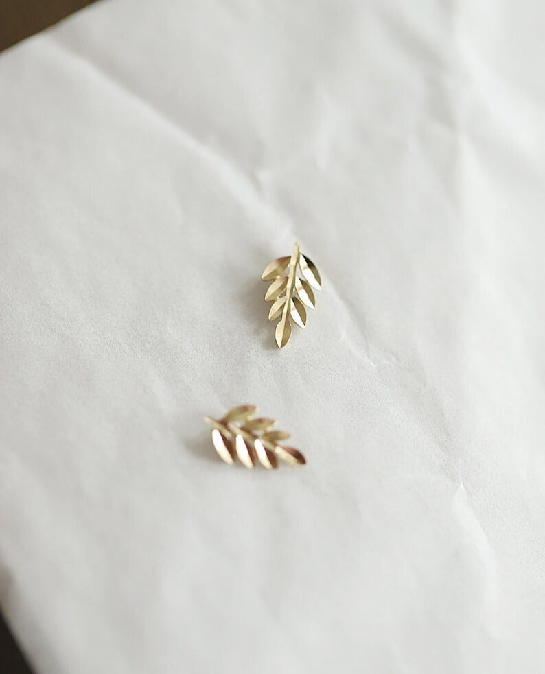 Spring Leaf Stud Earrings