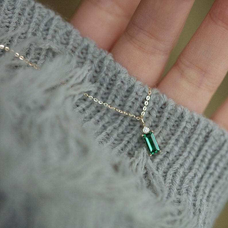 Jade Ovoid Charm Necklace