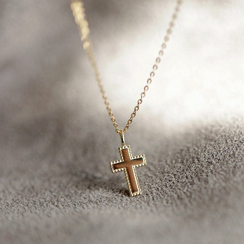 Beaded Bold Cross Necklace