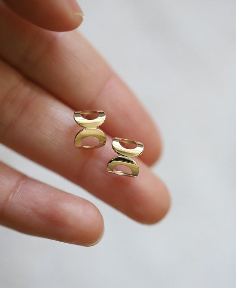 Double Eight Stud Earrings