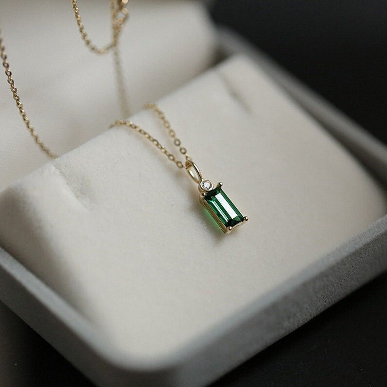 Jade Ovoid Charm Necklace