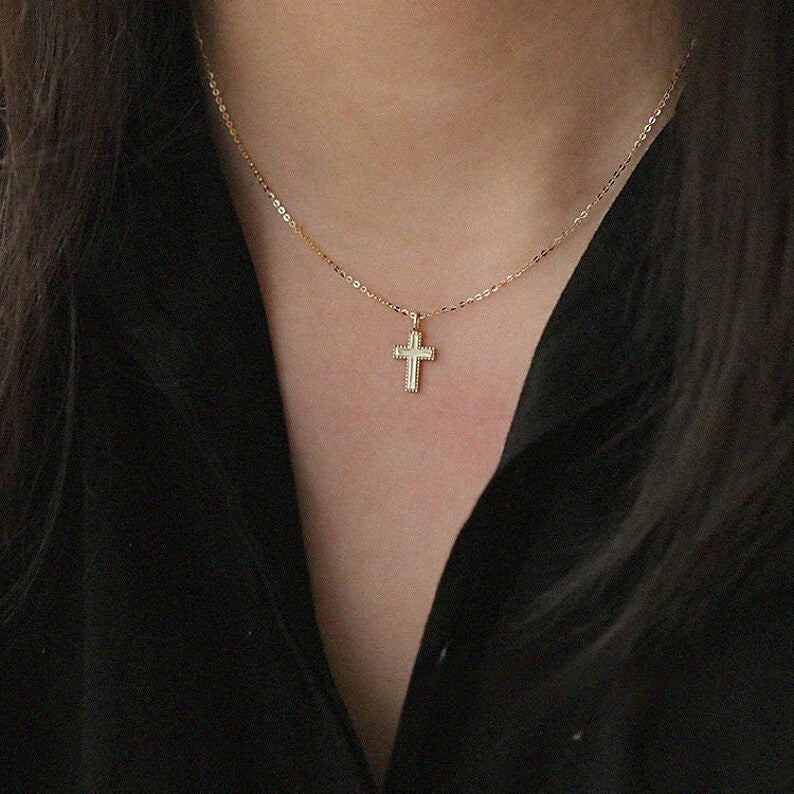 Beaded Bold Cross Necklace