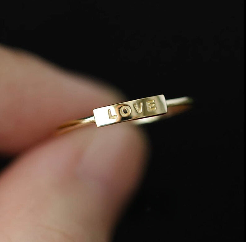 Love Plated Stackable Ring