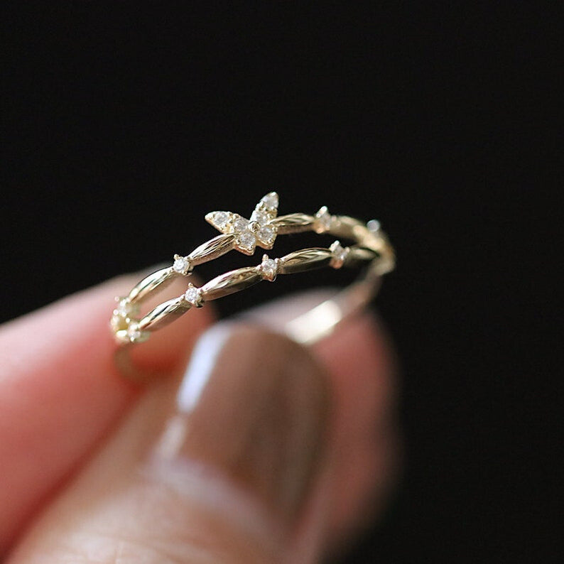 Butterfly Priestess Stackable Ring