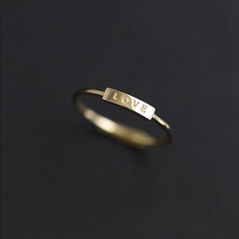 Love Plated Stackable Ring