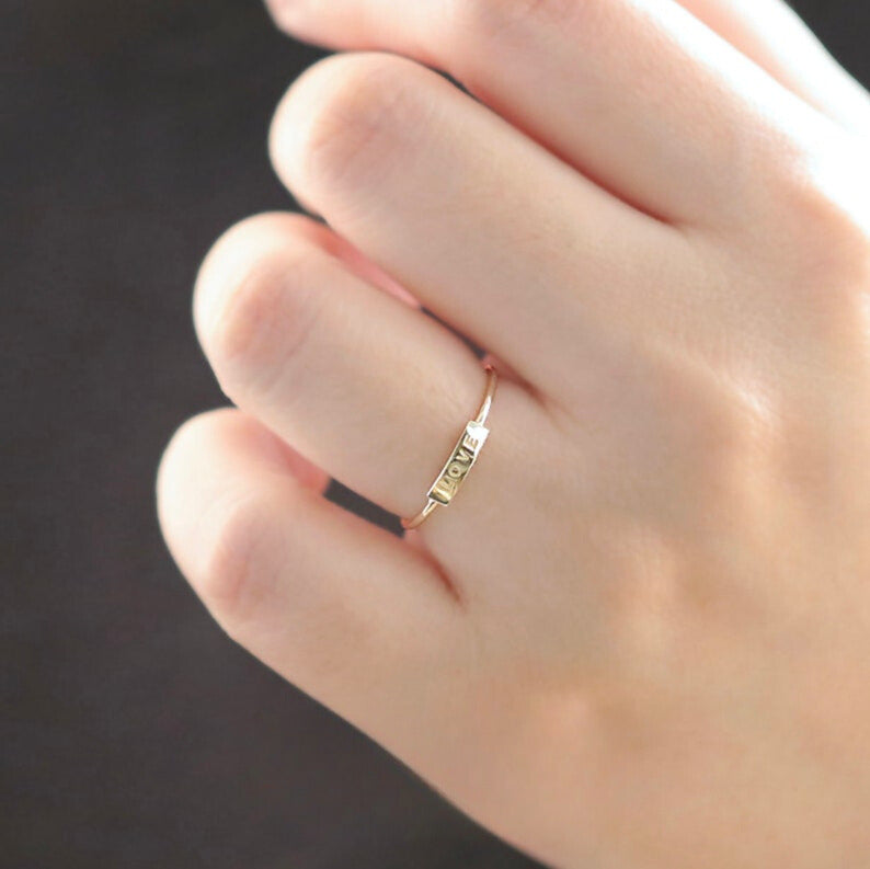 Love Plated Stackable Ring