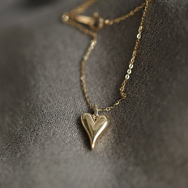 Dagger Heart Charm Necklace