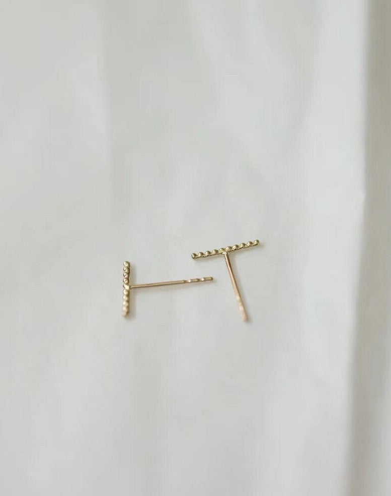 Beaded Wand Stud Earrings