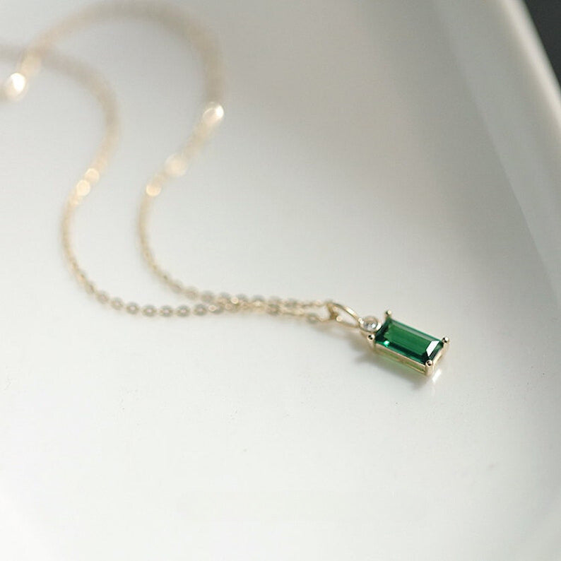 Jade Ovoid Charm Necklace