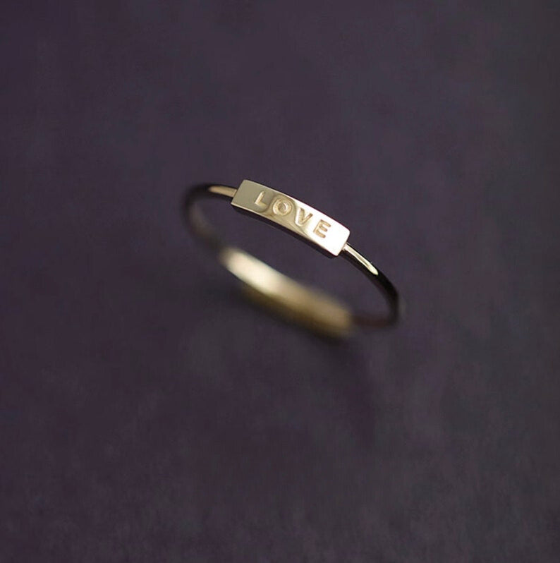 Love Plated Stackable Ring