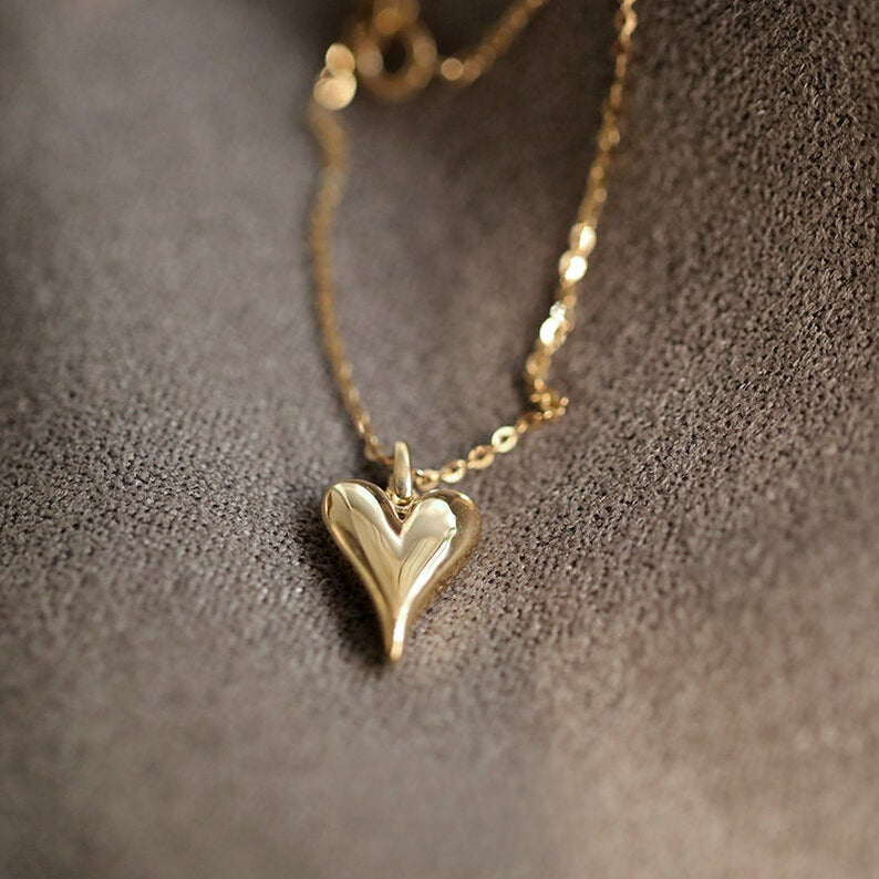 Dagger Heart Charm Necklace