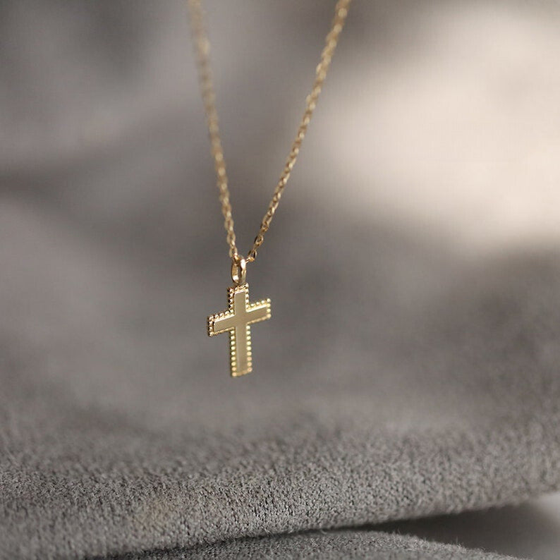 Beaded Bold Cross Necklace