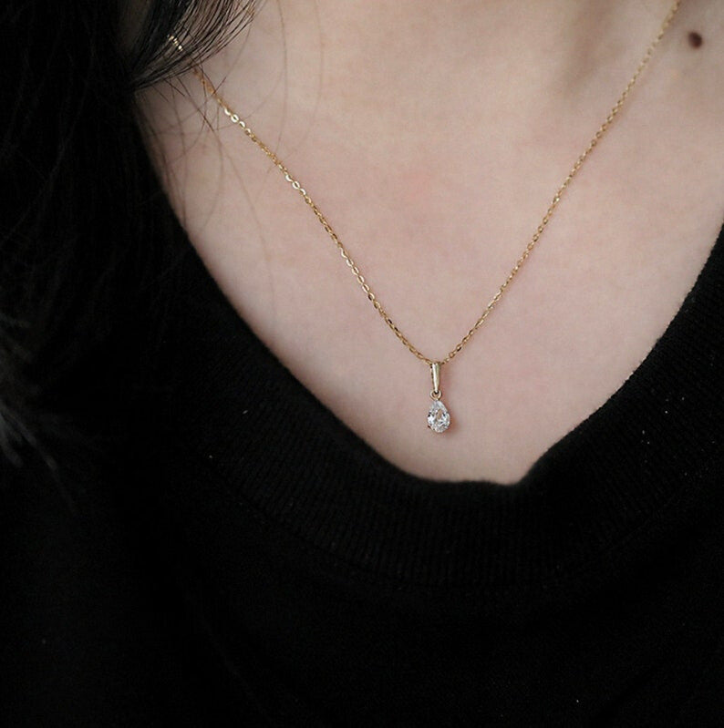 Teardrop Charm Necklace