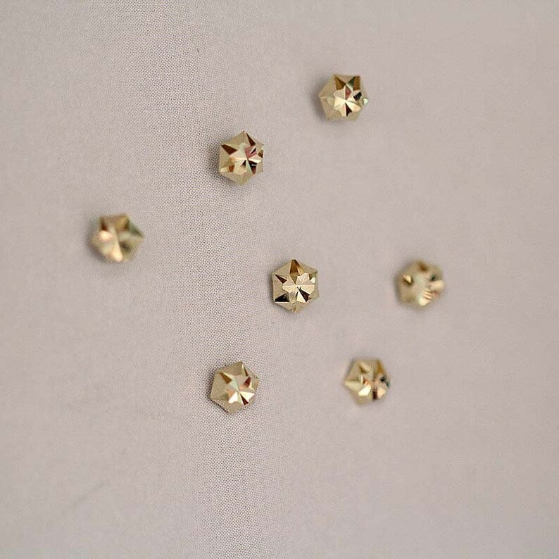 Hexagon Fold Stud Earrings